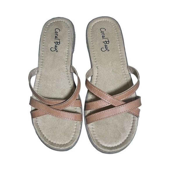 Coral Bay Sandals Slides Maisie Sz 8 - Picture 2 of 5